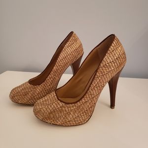 MIA Tweed Spring Heels! Size 6